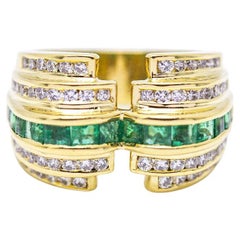 Diamond and Emerald LAZZO Ring