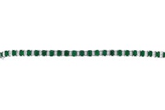 Diamond and Emerald Tennis Bracelet