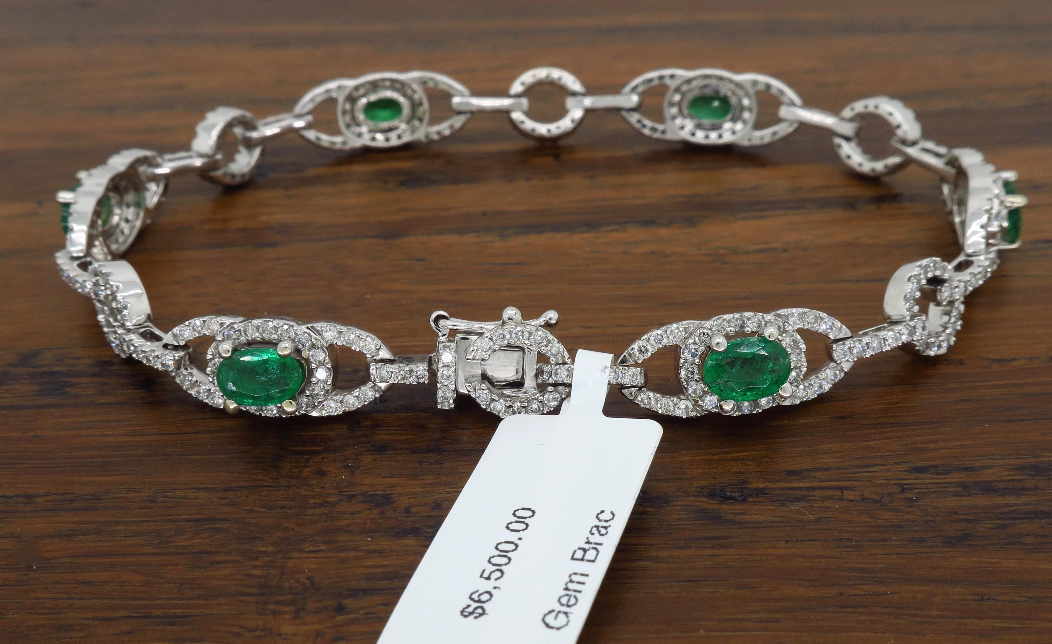diamond emerald bracelet