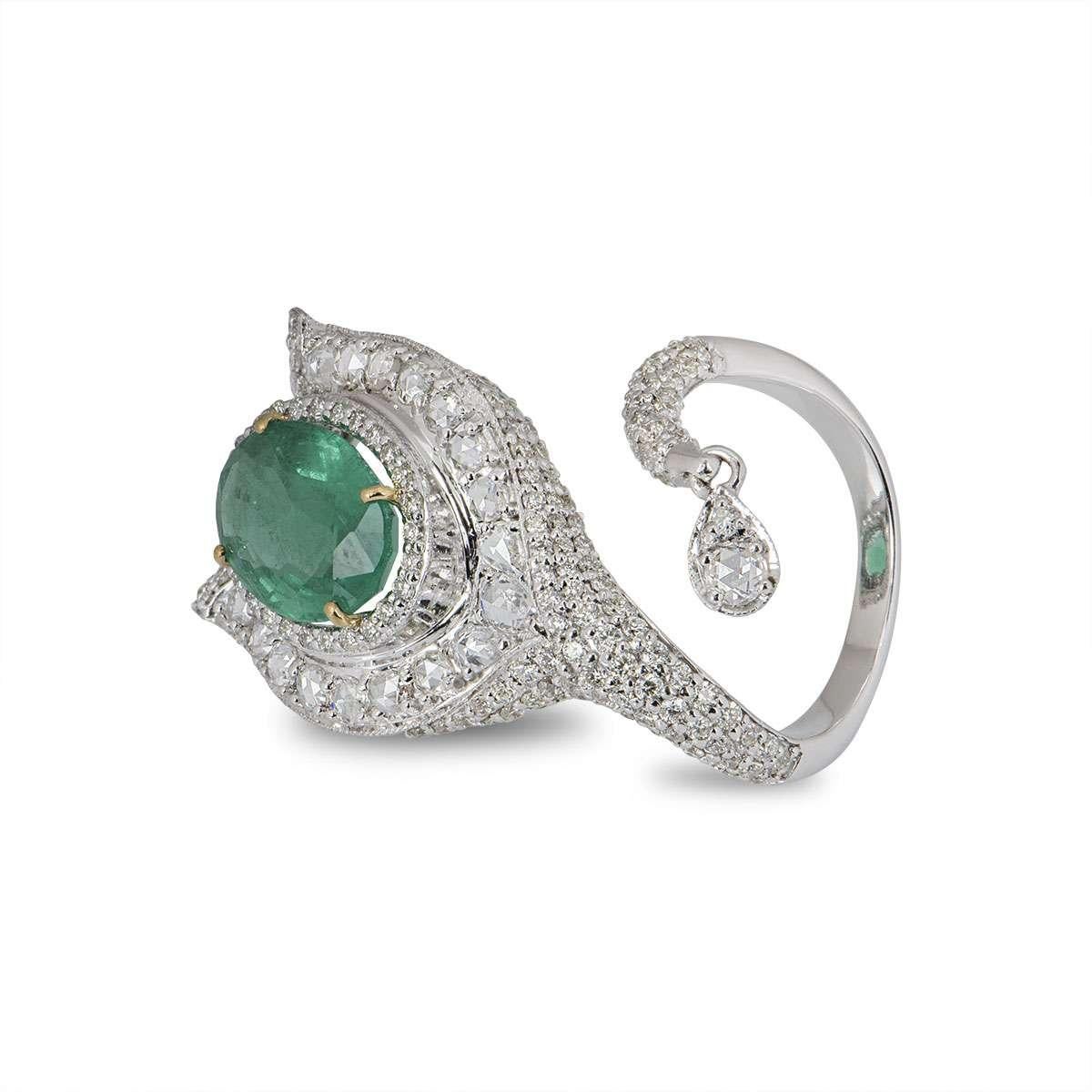 emerald wrap ring