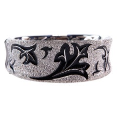 Diamond and Enamel Cuff Bracelet