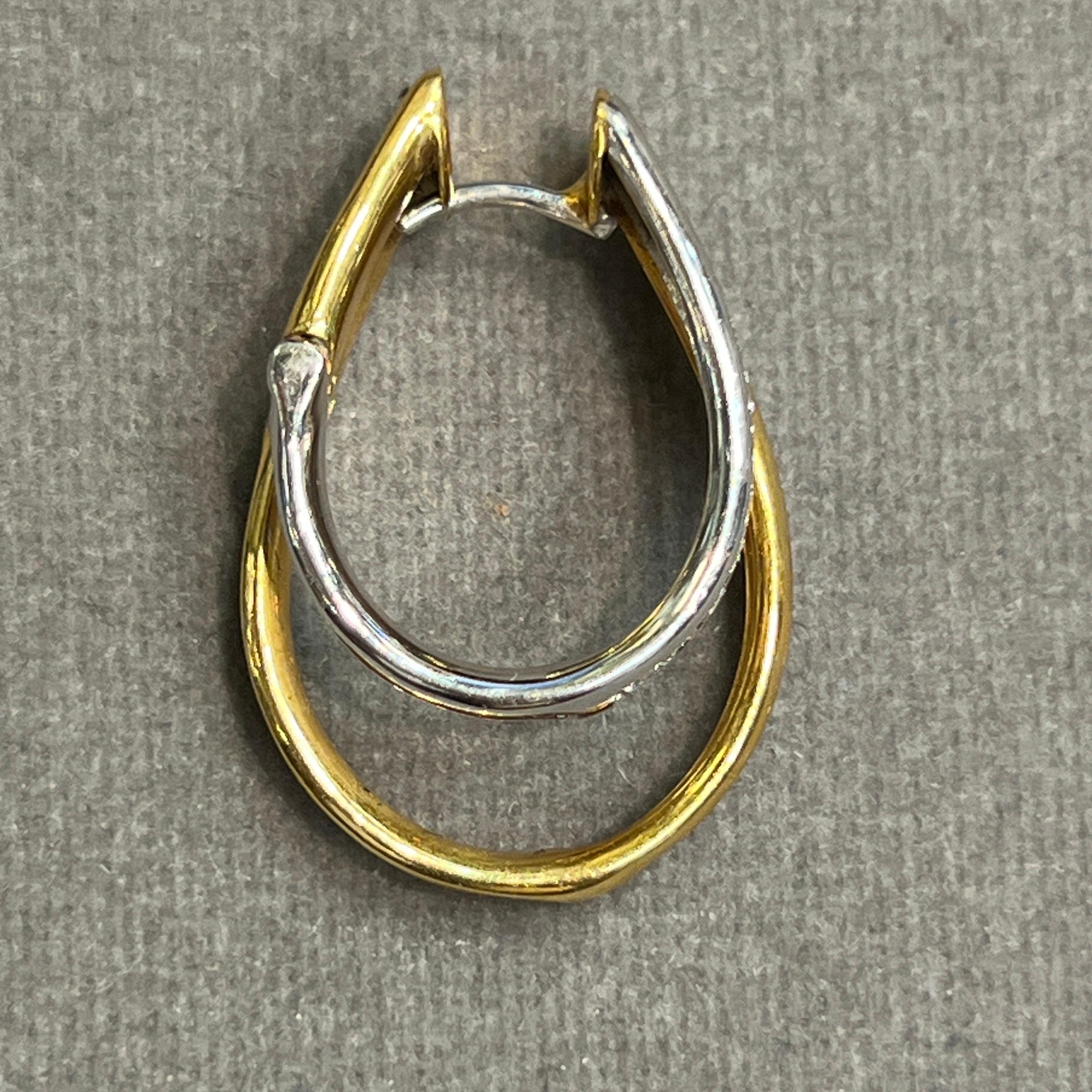 Diamond and Enamel Earrings For Sale 2
