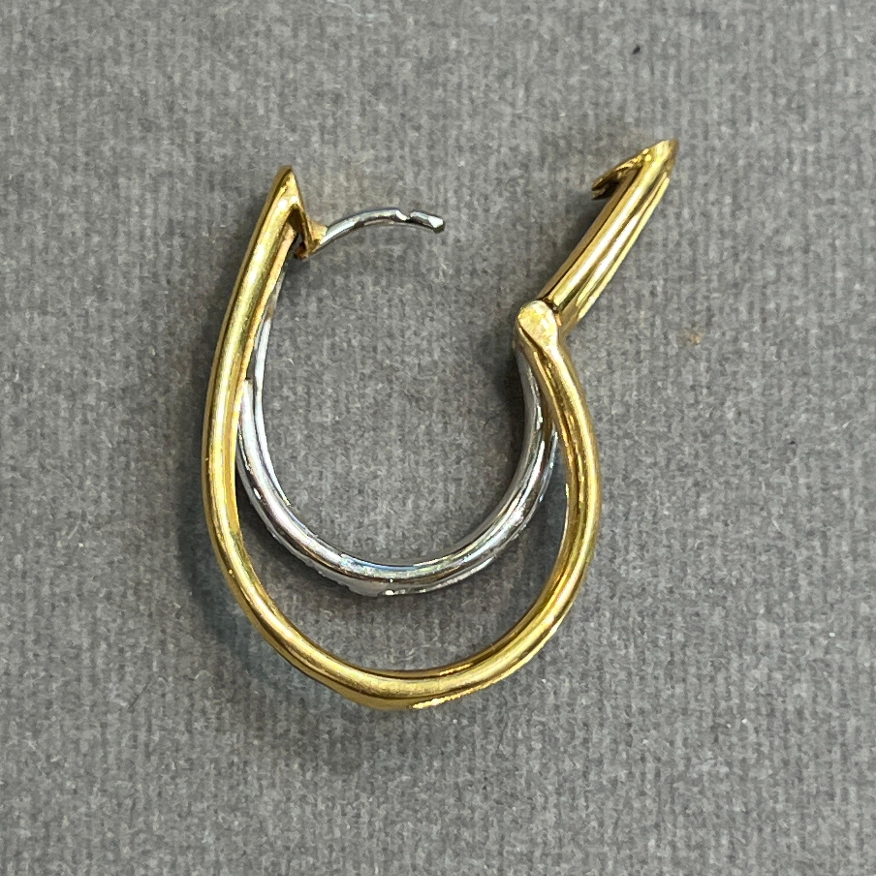 Diamond and Enamel Earrings For Sale 3