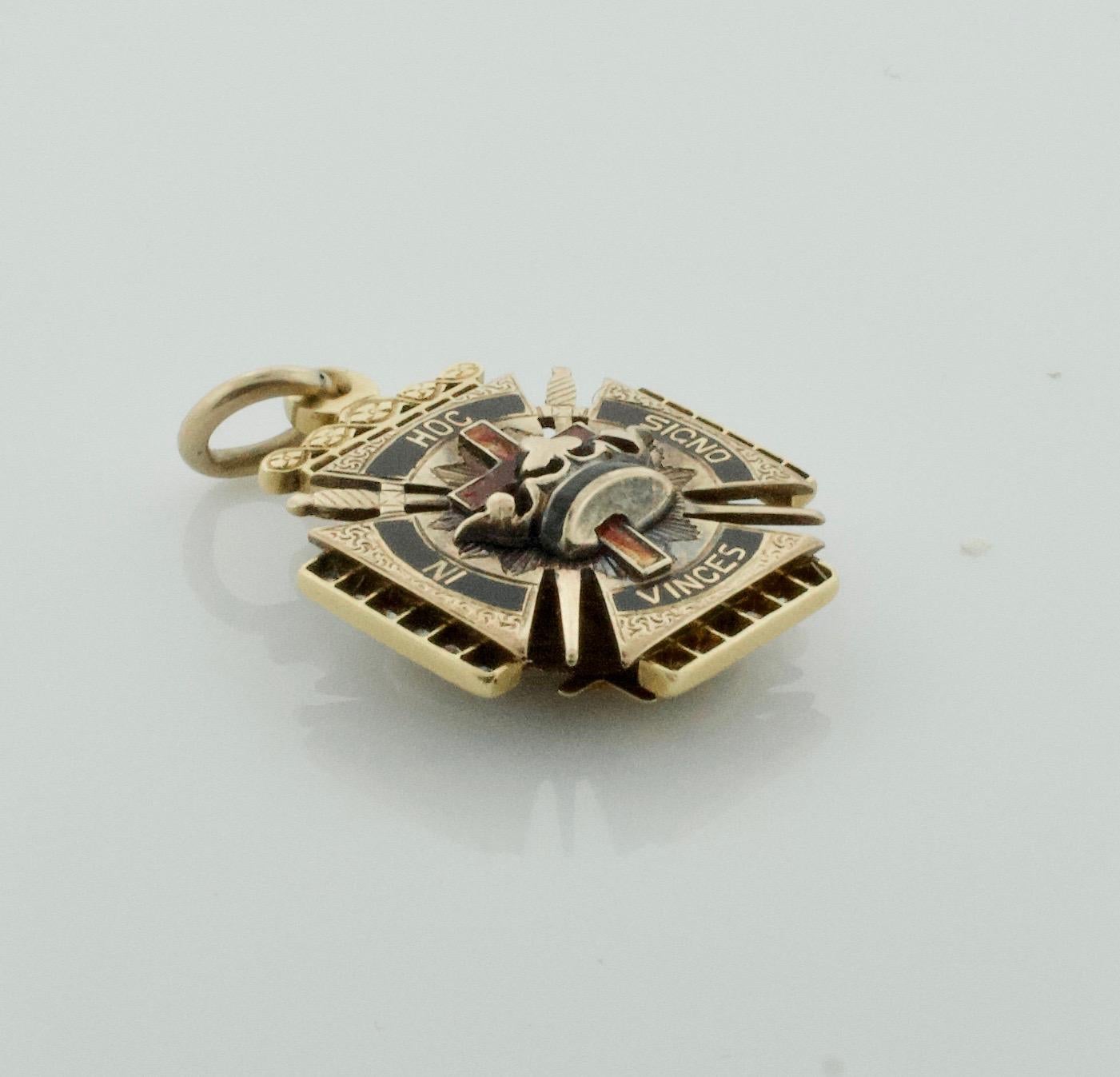 masonic pendant gold