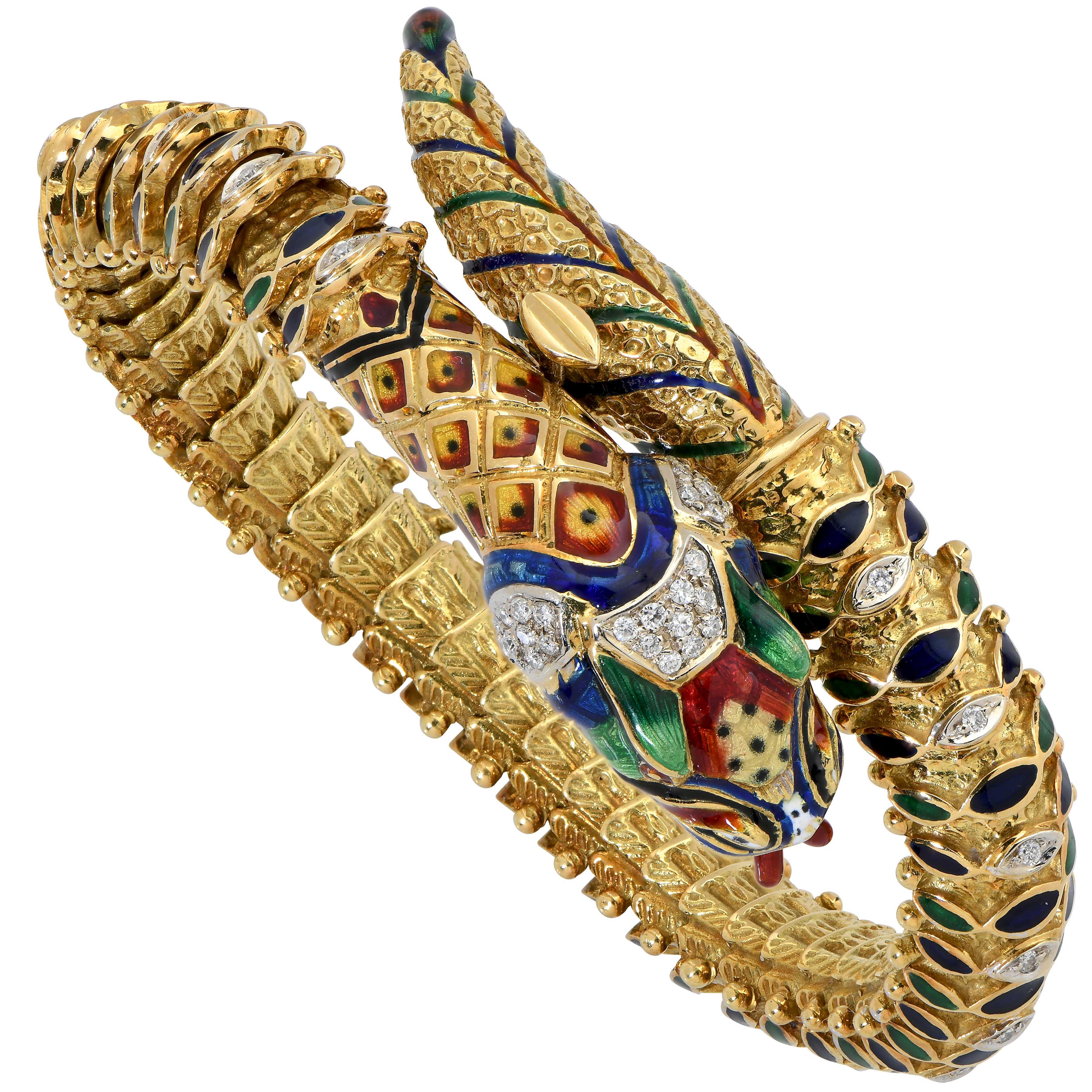 snake diamond bracelet