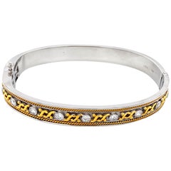 Diamond and Gold Bangle