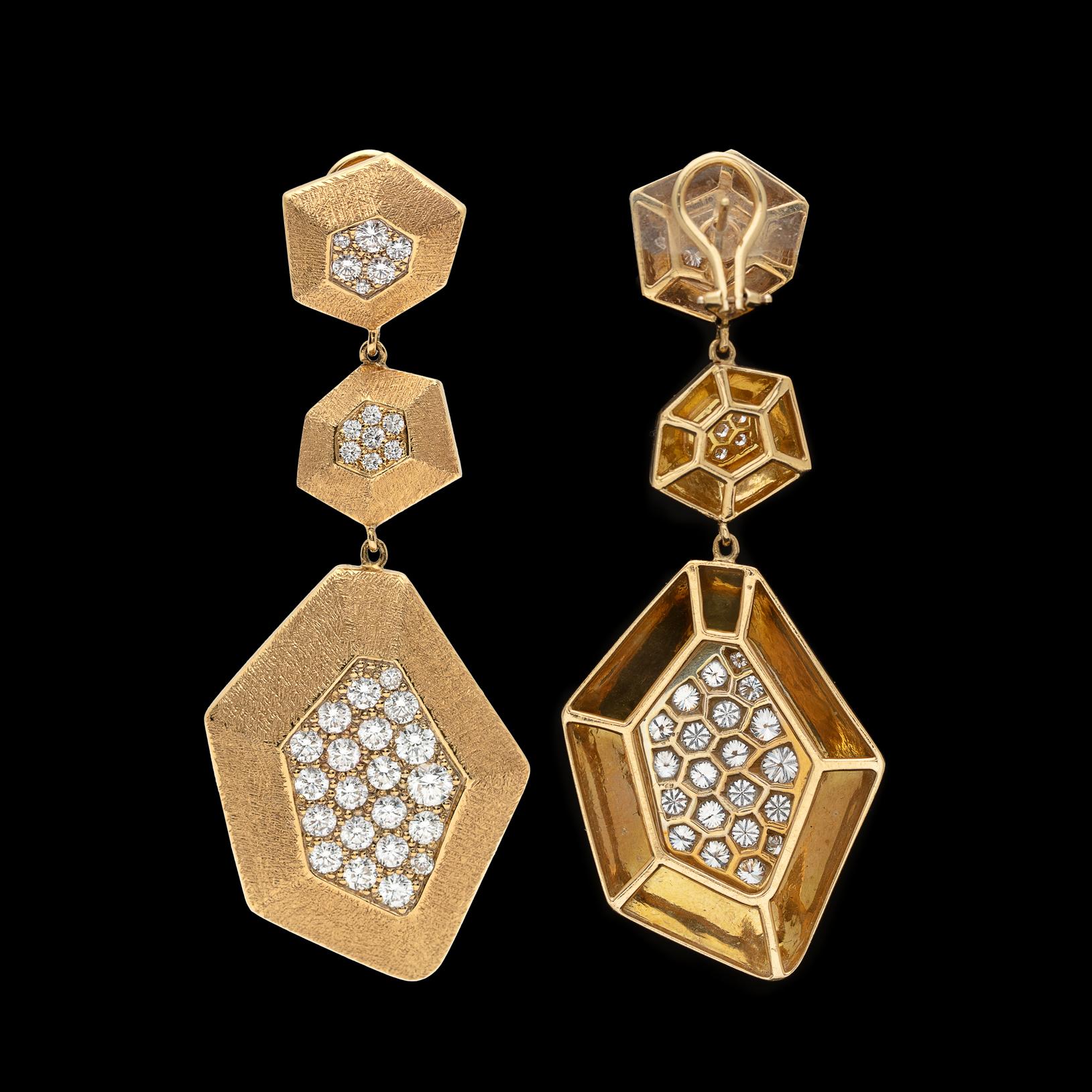 Women's Diamond and Gold Earrings by Mimi So