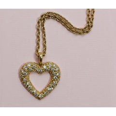 Diamond and Gold Heart Pendant
