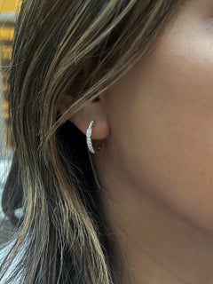 Diamond and Gold Hoop Earrings