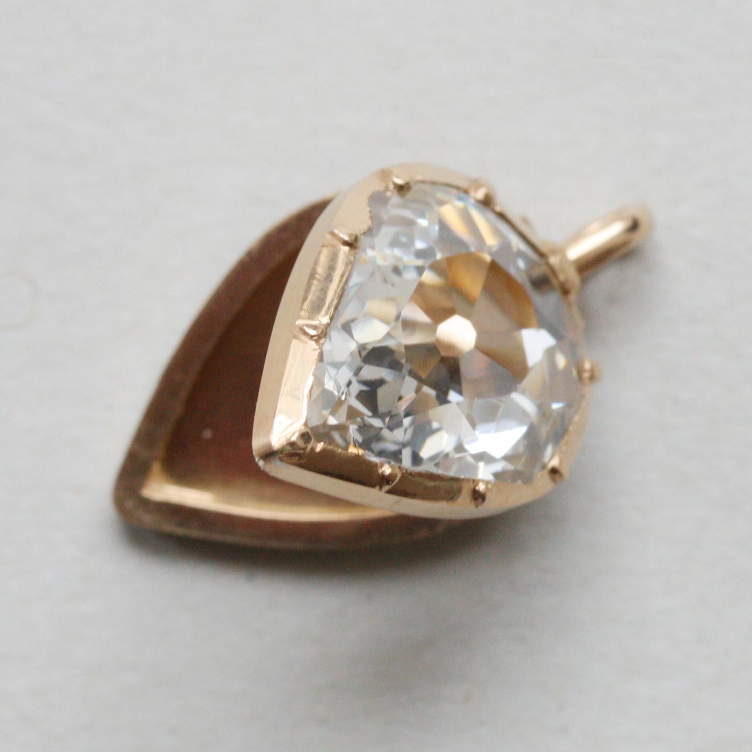 diamond gold locket