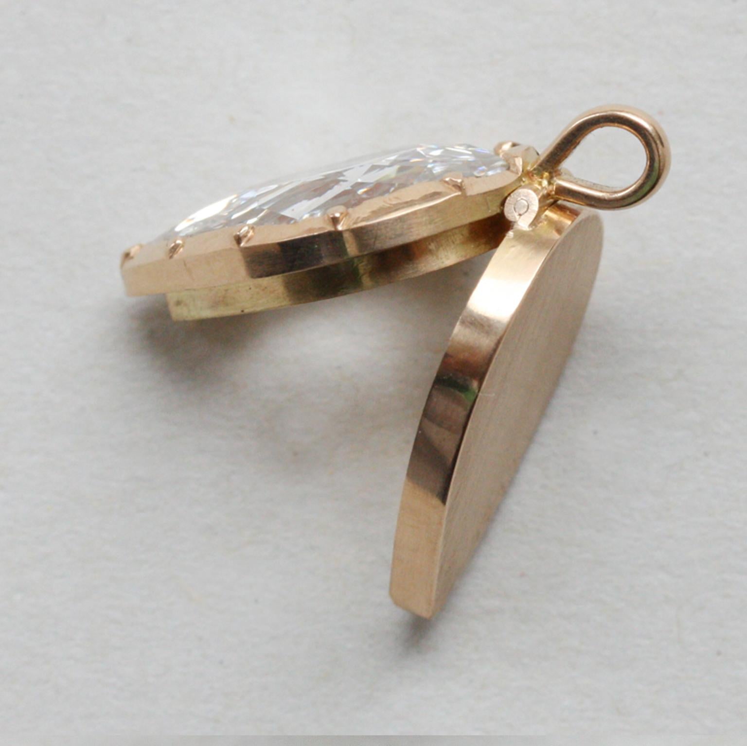 Diamond and Gold Locket Pendant For Sale at 1stDibs 18k gold locket