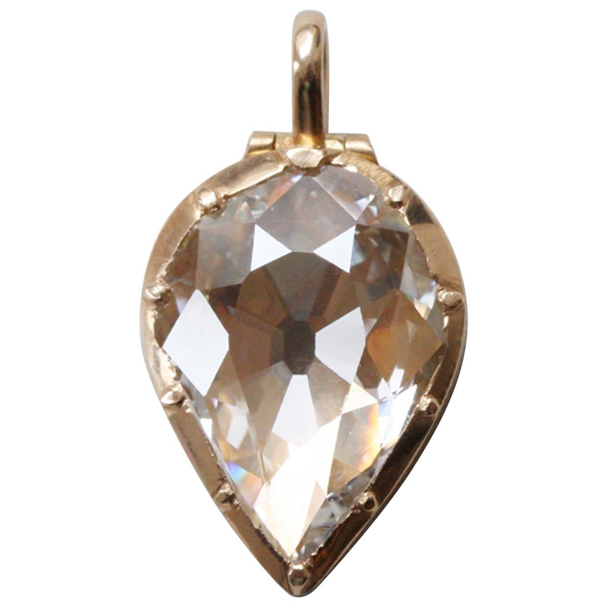 Diamond and Gold Locket Pendant