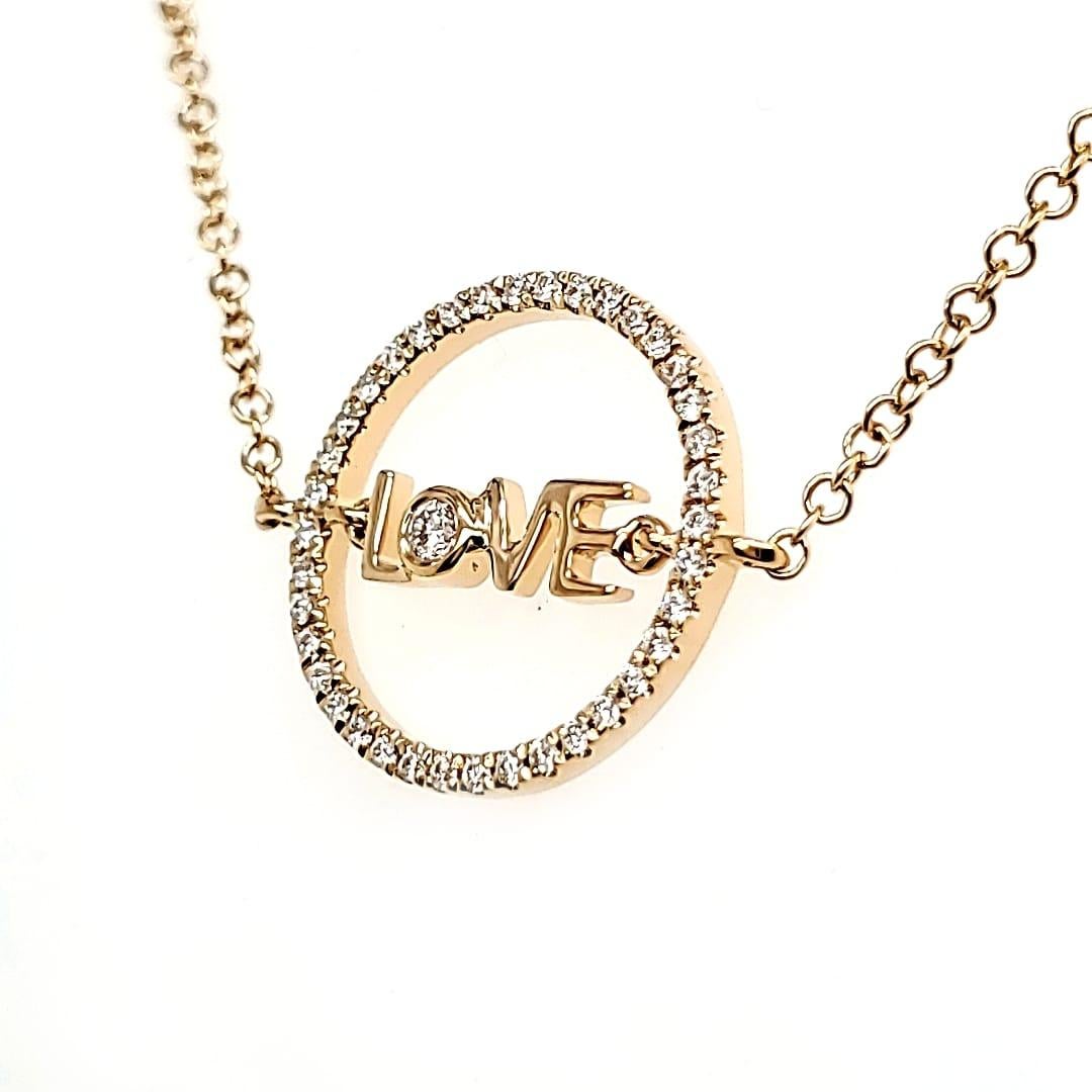 AMOR de diamantes y oro  pulsera de oro de 18 K Contemporáneo en venta