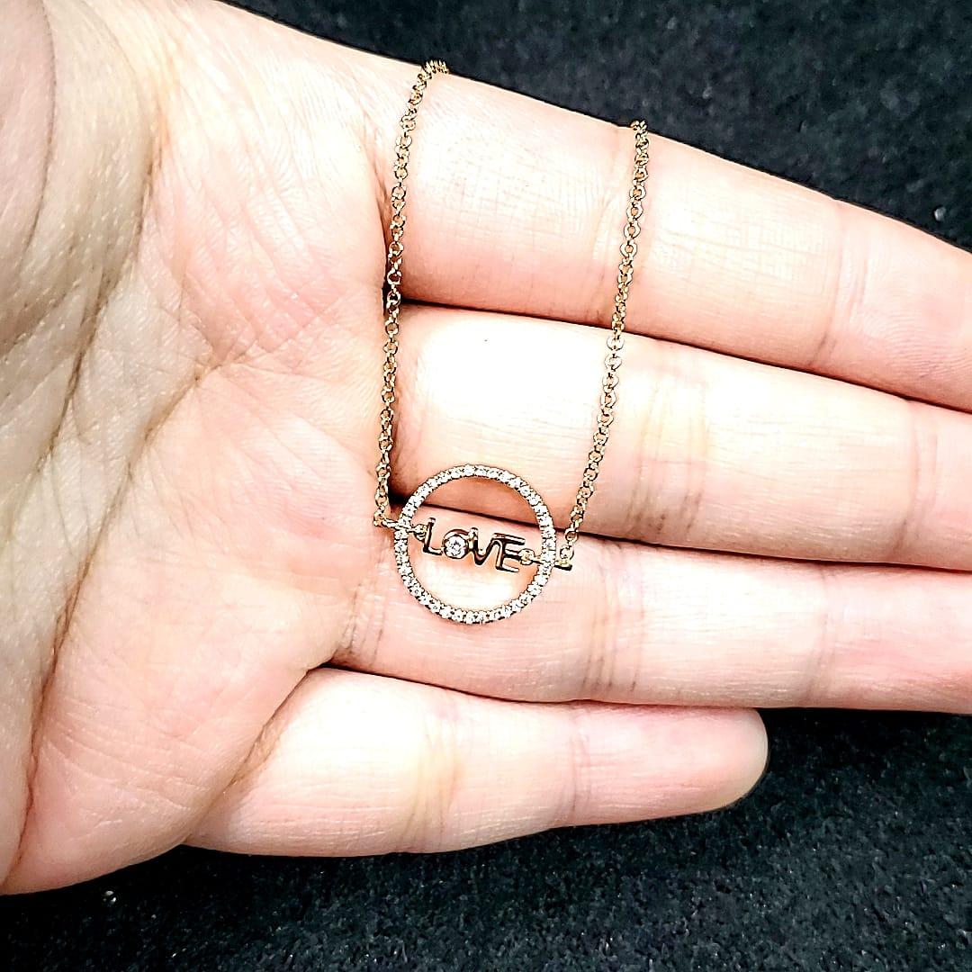 AMOR de diamantes y oro  pulsera de oro de 18 K en Nuevo estado para la venta en Hong Kong, HK