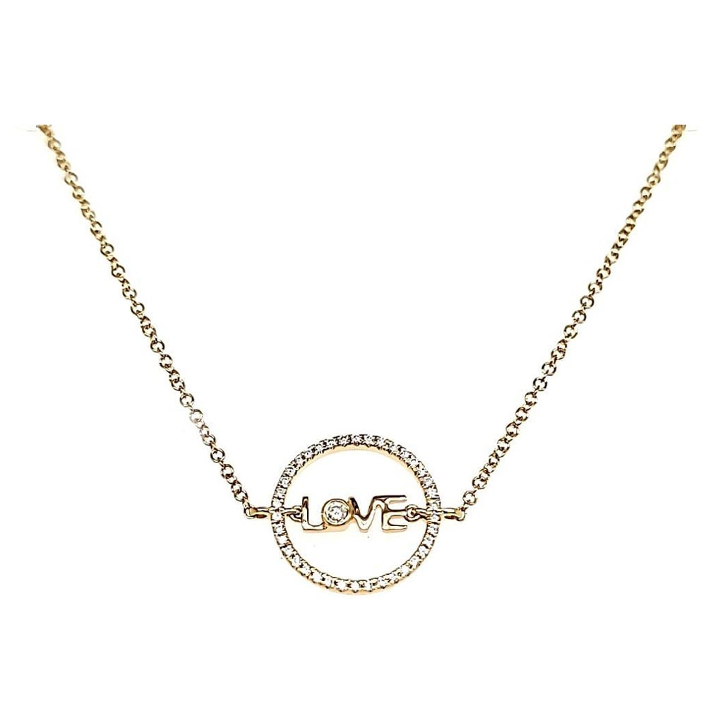 AMOR de diamantes y oro  pulsera de oro de 18 K