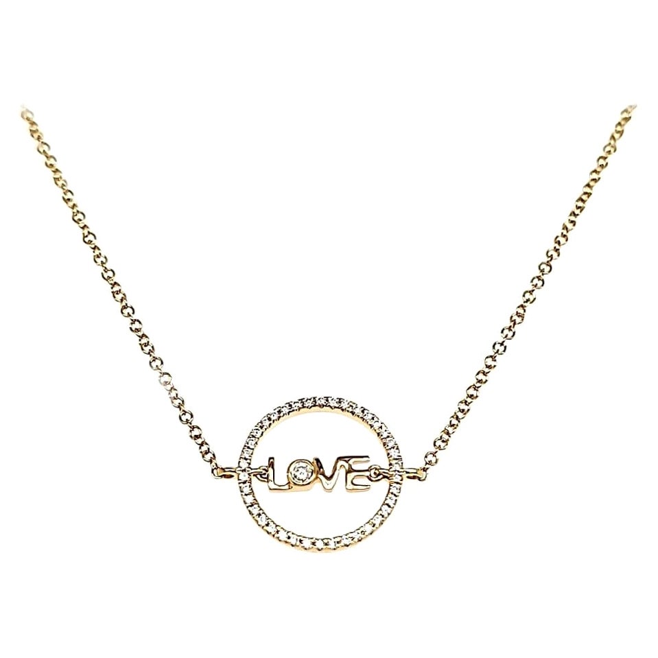 AMOR de diamantes y oro  pulsera de oro de 18 K en venta