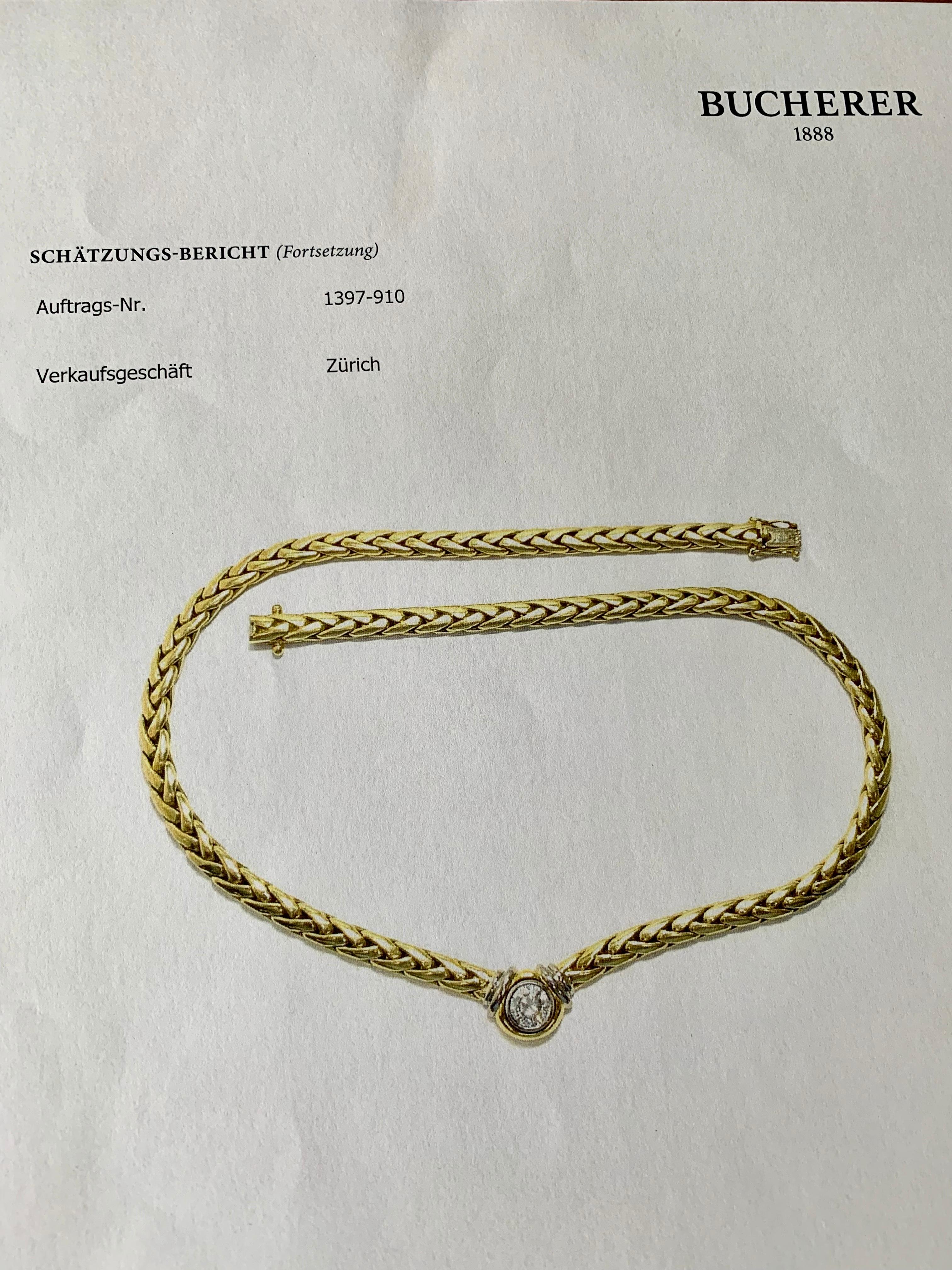 Diamond and Gold Necklace, Bucherer In Excellent Condition In Zurich, Zollstrasse