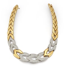 Halskette aus Diamanten und Gold