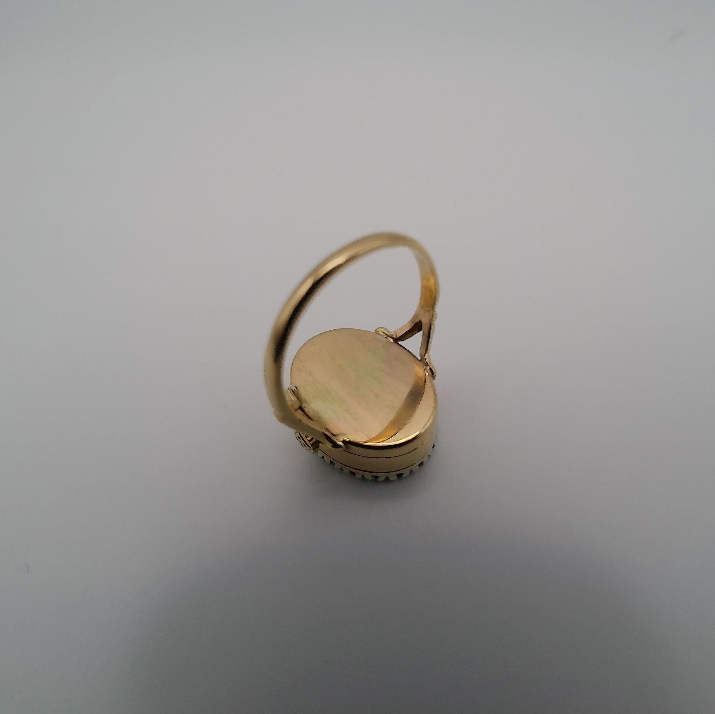 Diamond and Gold Ring Watch by Bueche Girod For Sale 1
