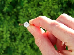 0.91ct Diamond Solitaire Ring in 18k Yellow & White Gold, UK
