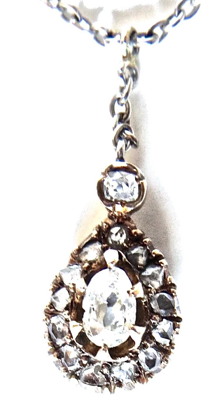 Diamond and Gold Victorian Necklace, circa 1895 In Excellent Condition For Sale In Incline Village, NV