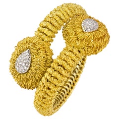 Diamond and Gold Wrap Bracelet, circa 1970