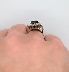 Diamond and Green Tourmaline Ring