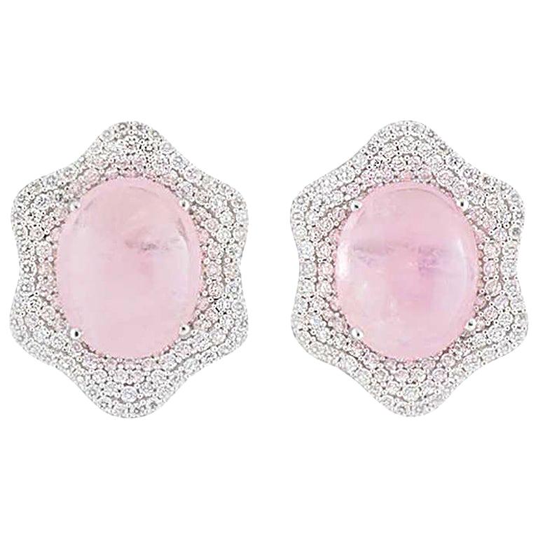 Slanted Pear-Shaped Opal and Diamond Earrings at 1stDibs | slanted ...