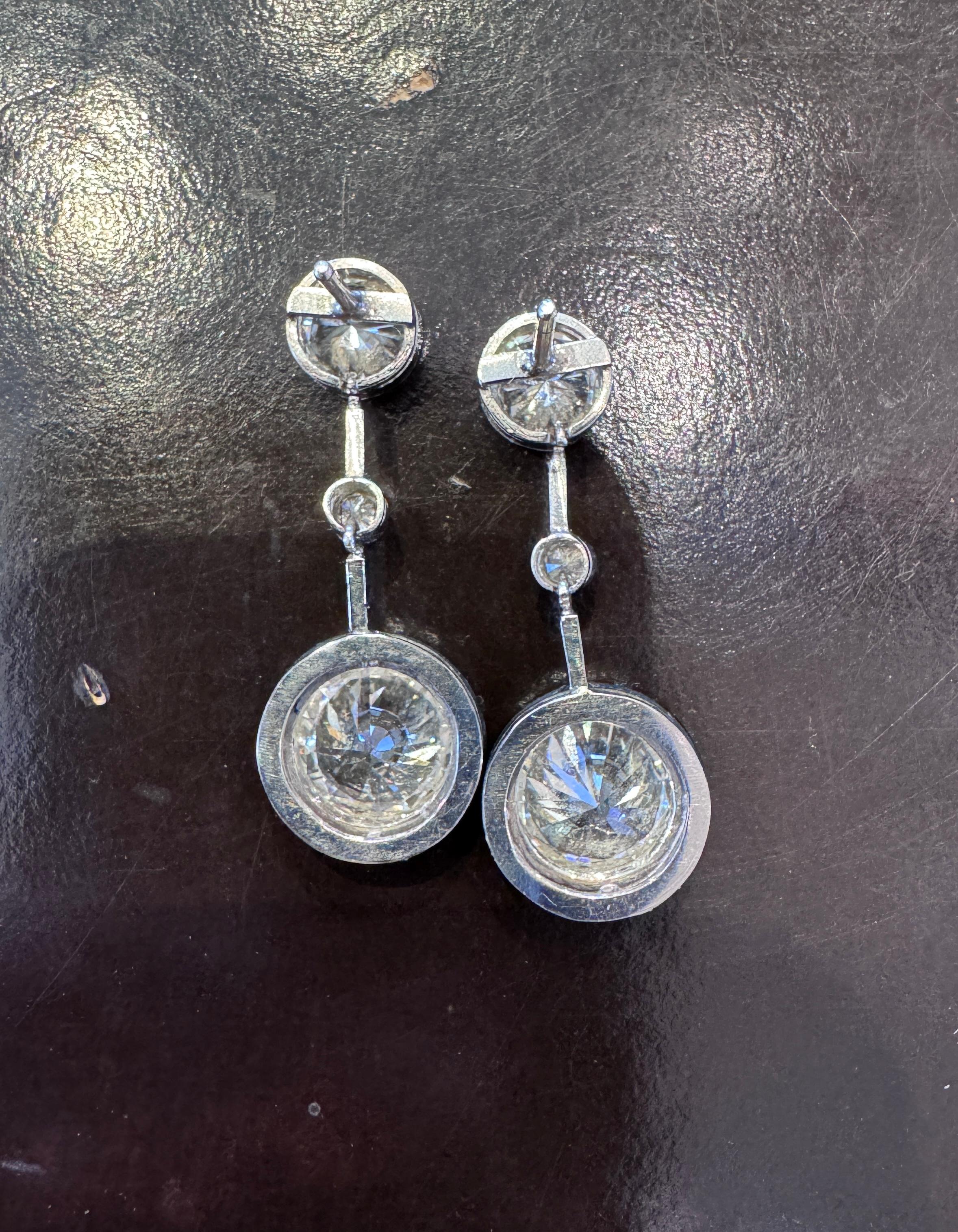 Orecchini a goccia con diamanti e onice 7,60 carati totali in vendita 1