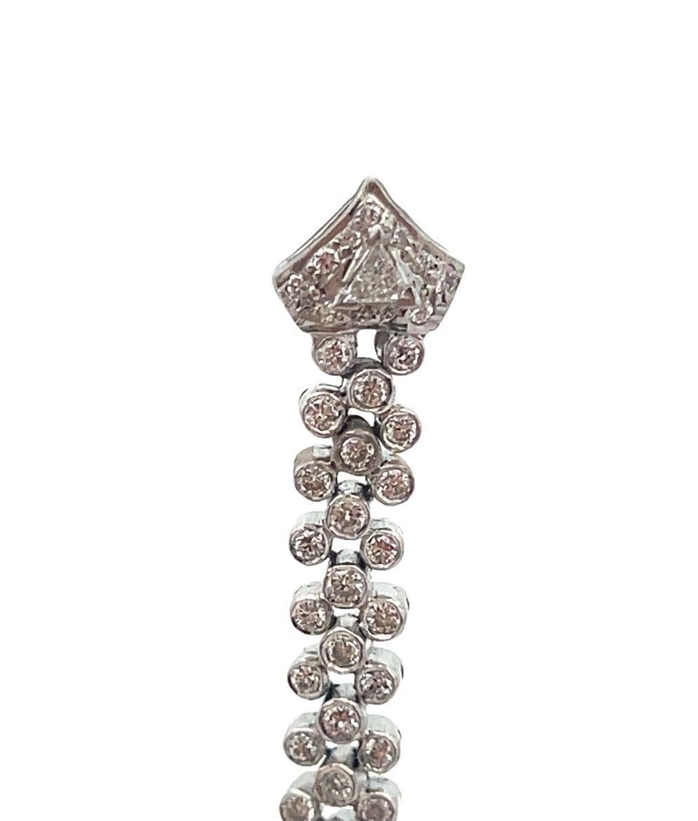 Diamond and Pearl Drop Earrings For Sale 1