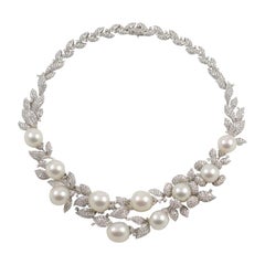 Used Diamond and Pearl necklace