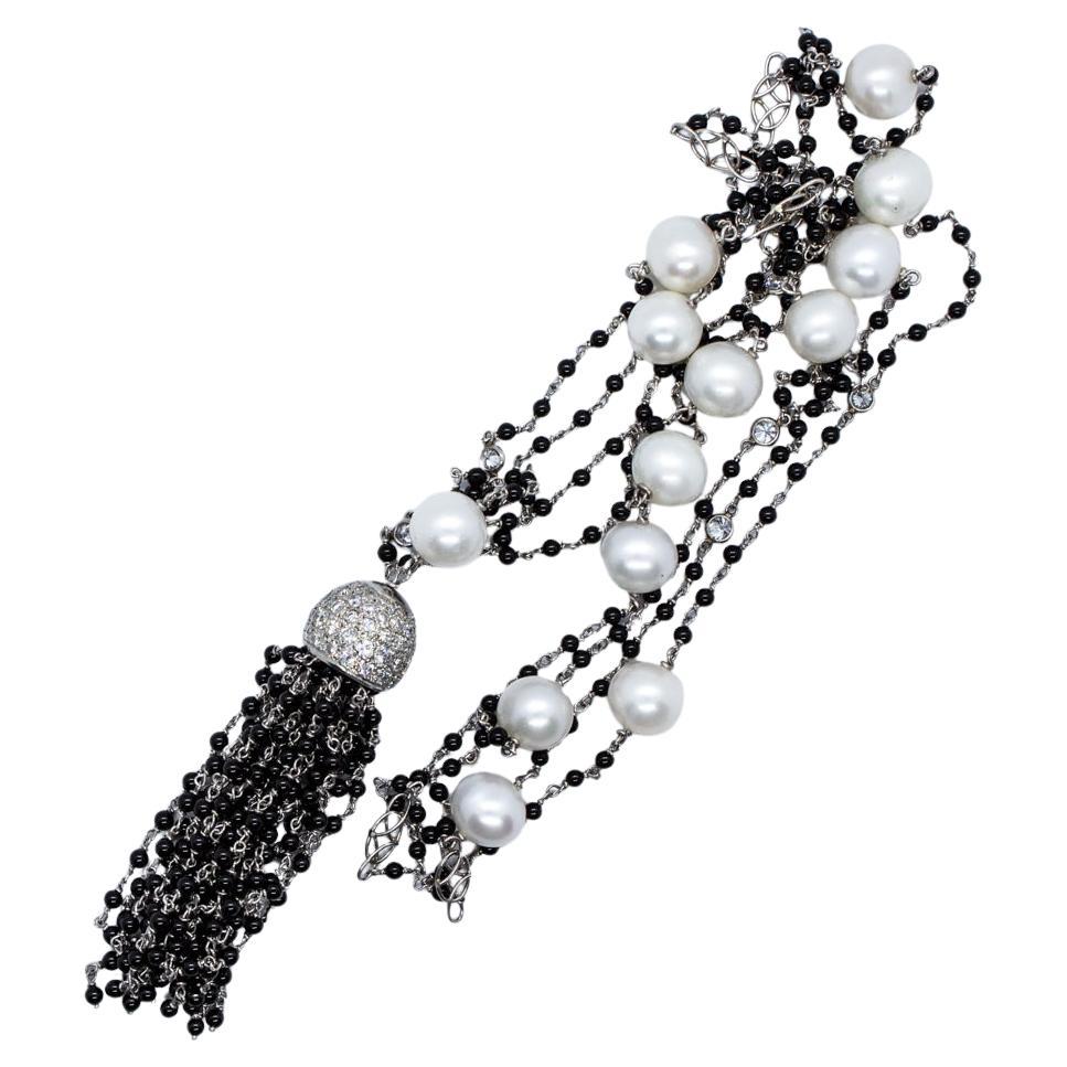 Collar de Diamantes y Perlas