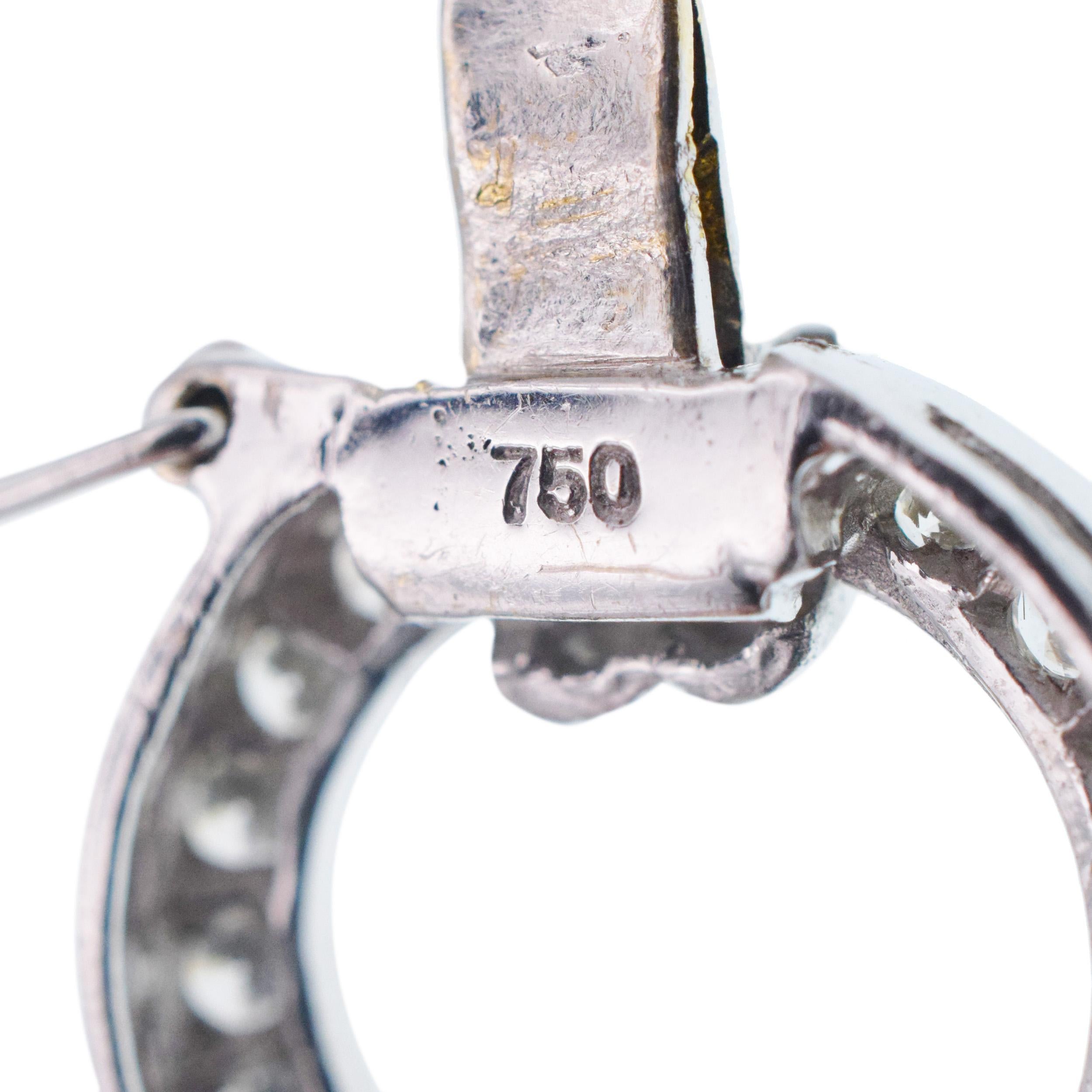 Diamond and Peridot 18k White Gold Bracelet For Sale 5