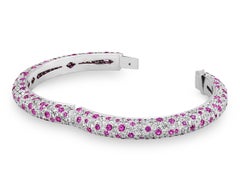 Diamond and Pink Sapphire Bangle