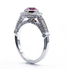 Diamond and Pink Sapphire Gold Cocktail Ring