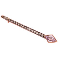 Ciondolo per unghie con diamante e zaffiro rosa