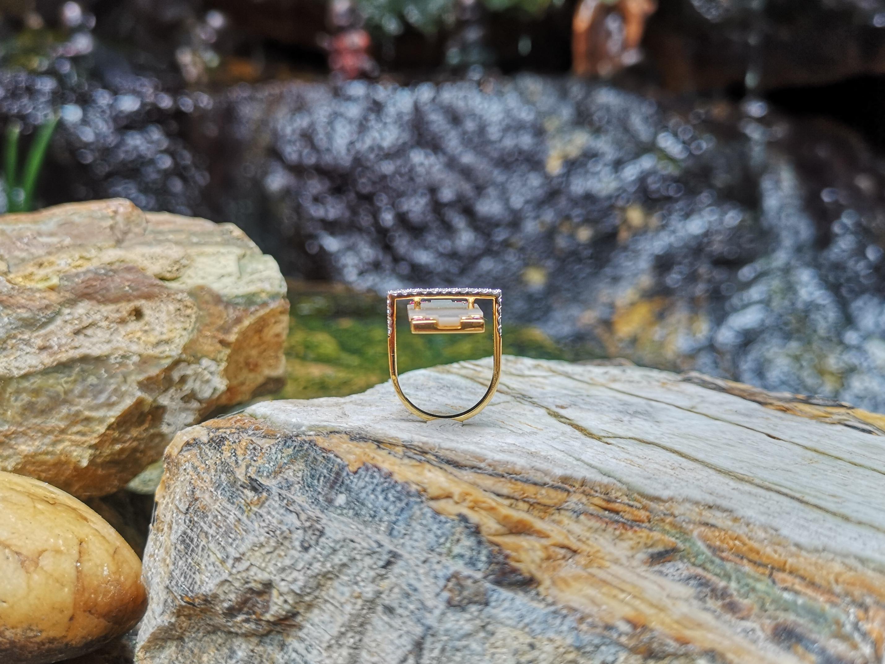 Diamant- und rosa Saphir-Ring aus 18 Karat Gold von Kavant & Sharart im Angebot 5
