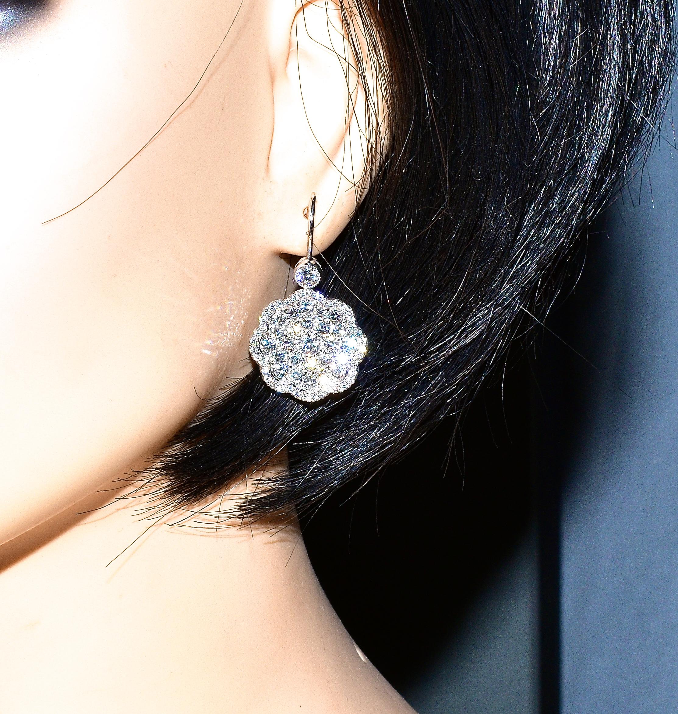 Diamond and Platinum Earrings 1