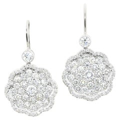 Diamond and Platinum Earrings