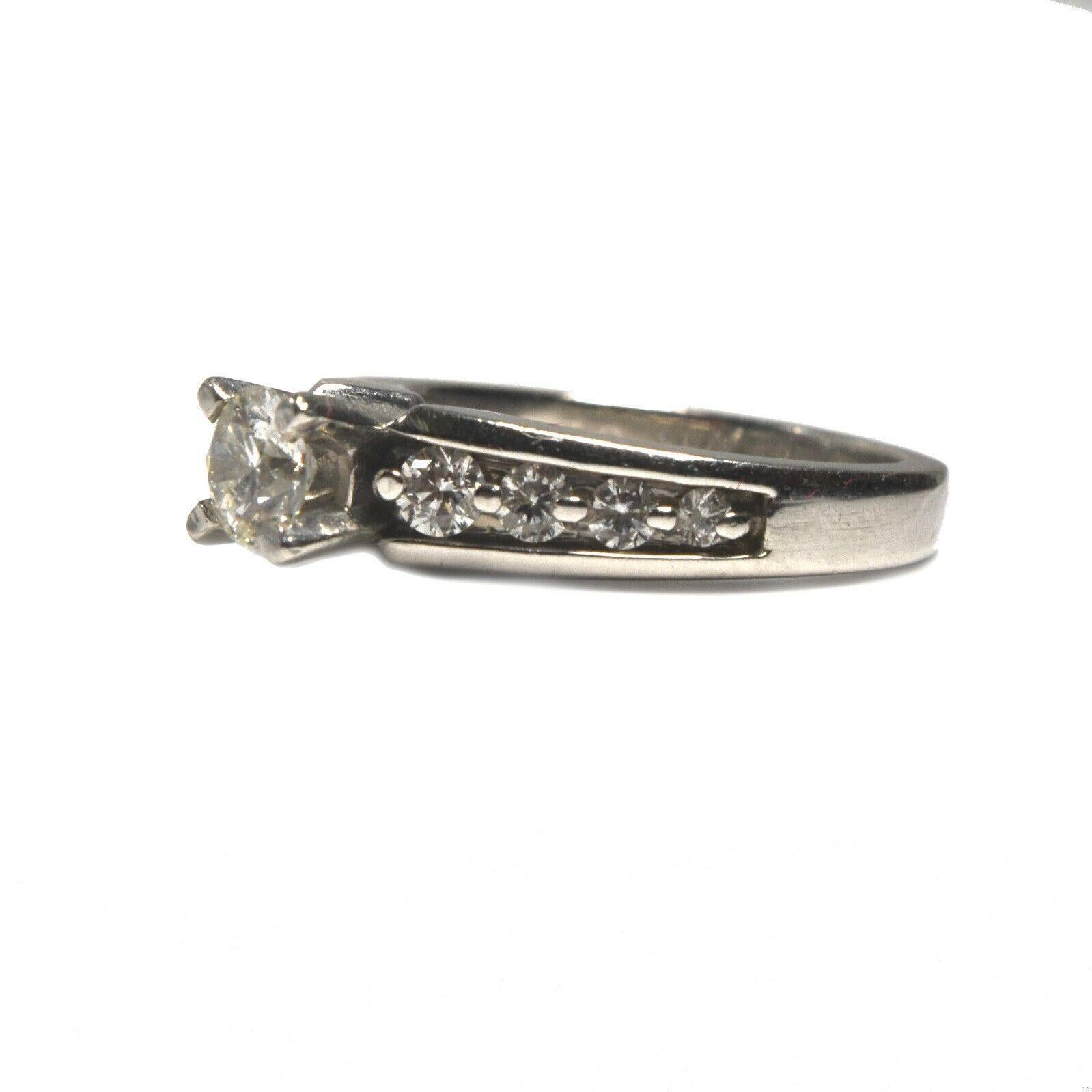 Brilliant Cut Diamond and Platinum Engagement Ring, Sizable For Sale