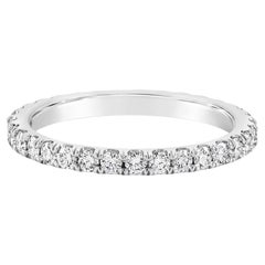 Roman Malakov 0.67 Carats Brilliant Round Diamond Eternity Wedding Band Ring