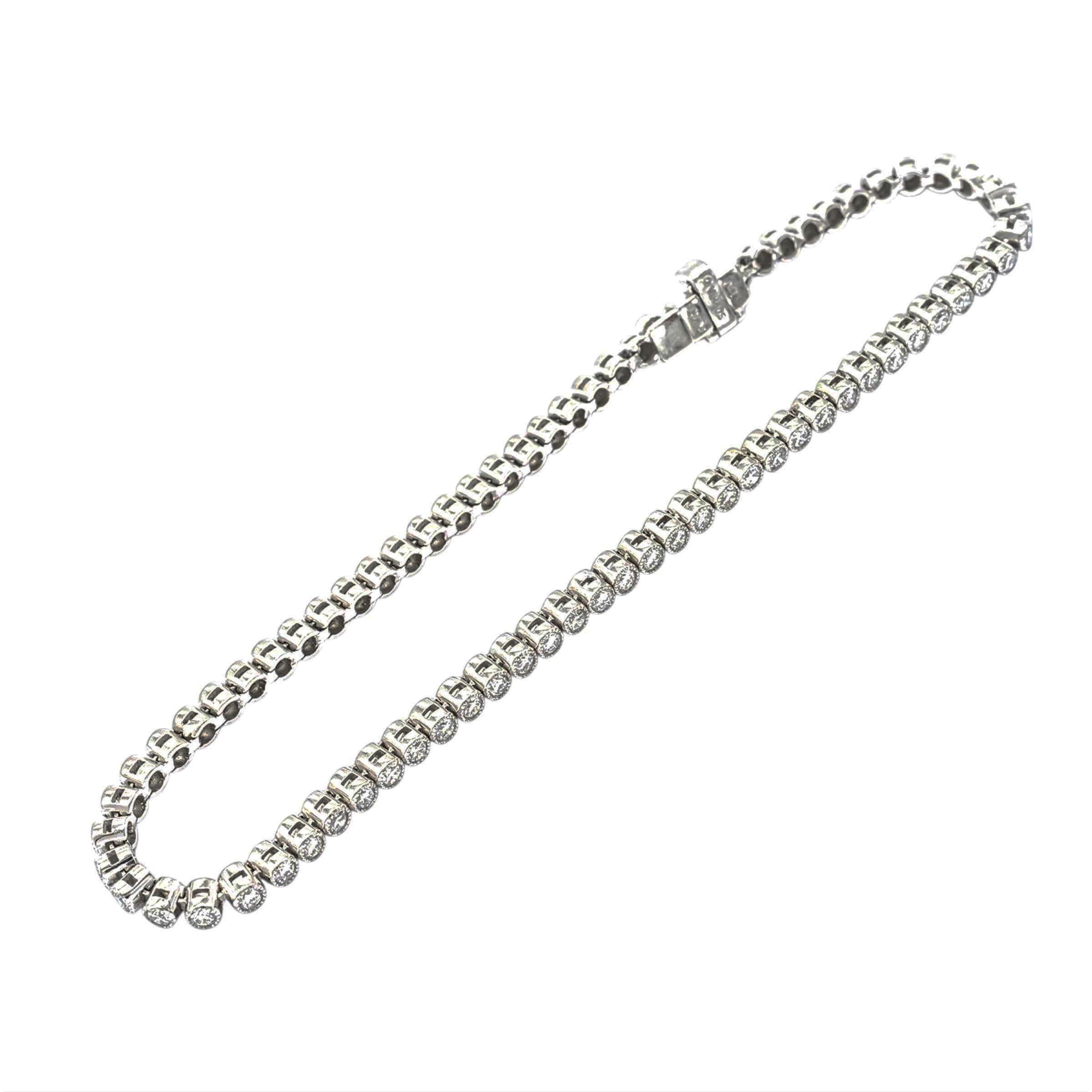 Diamant- und Platin-Armband, 1,85 Karat (Moderne) im Angebot