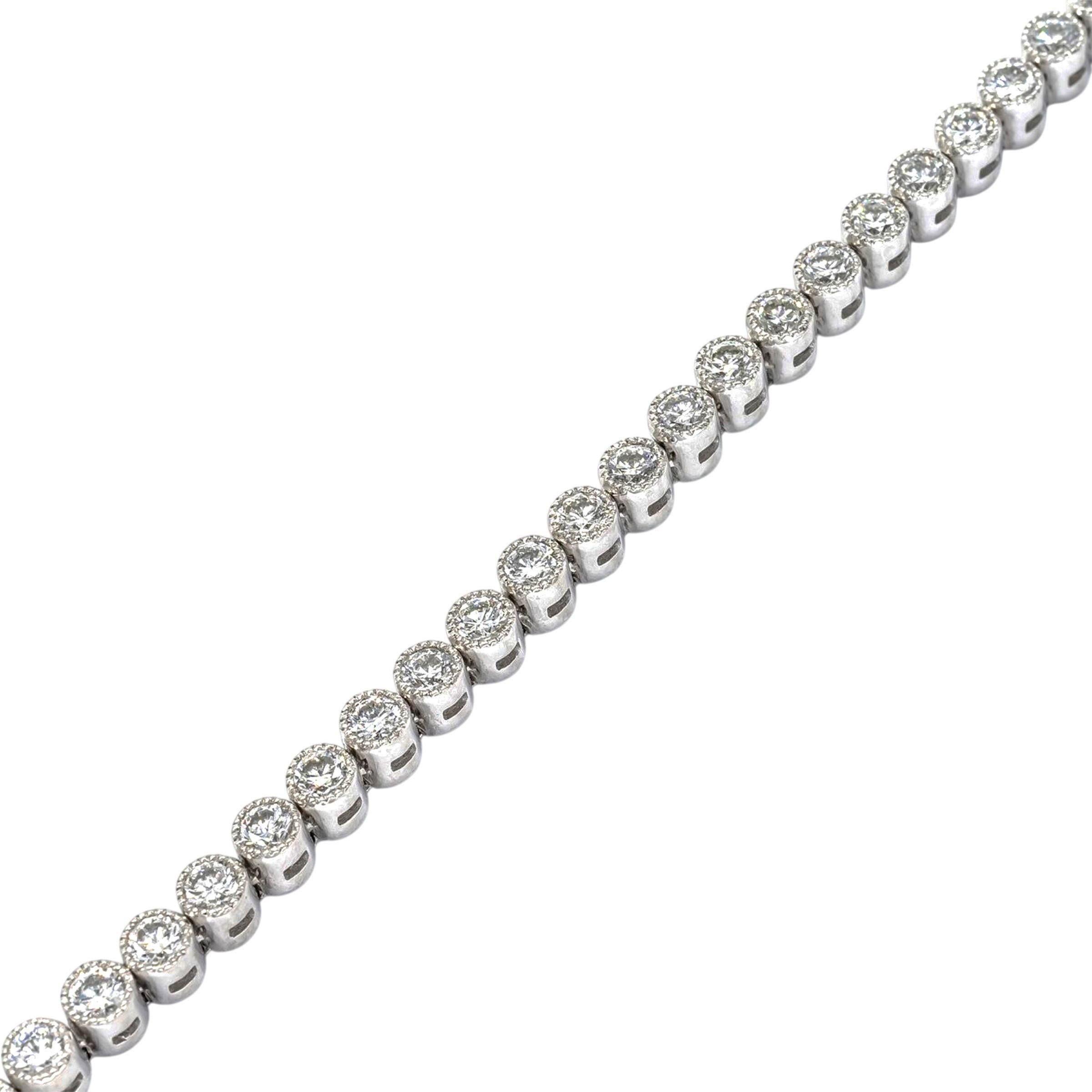 Diamant- und Platin-Armband, 1,85 Karat (Brillantschliff) im Angebot