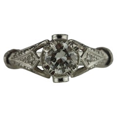 Diamond and Platinum Ring