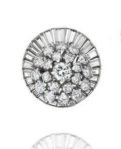 Diamond and Platinum "Satellite" Earclips