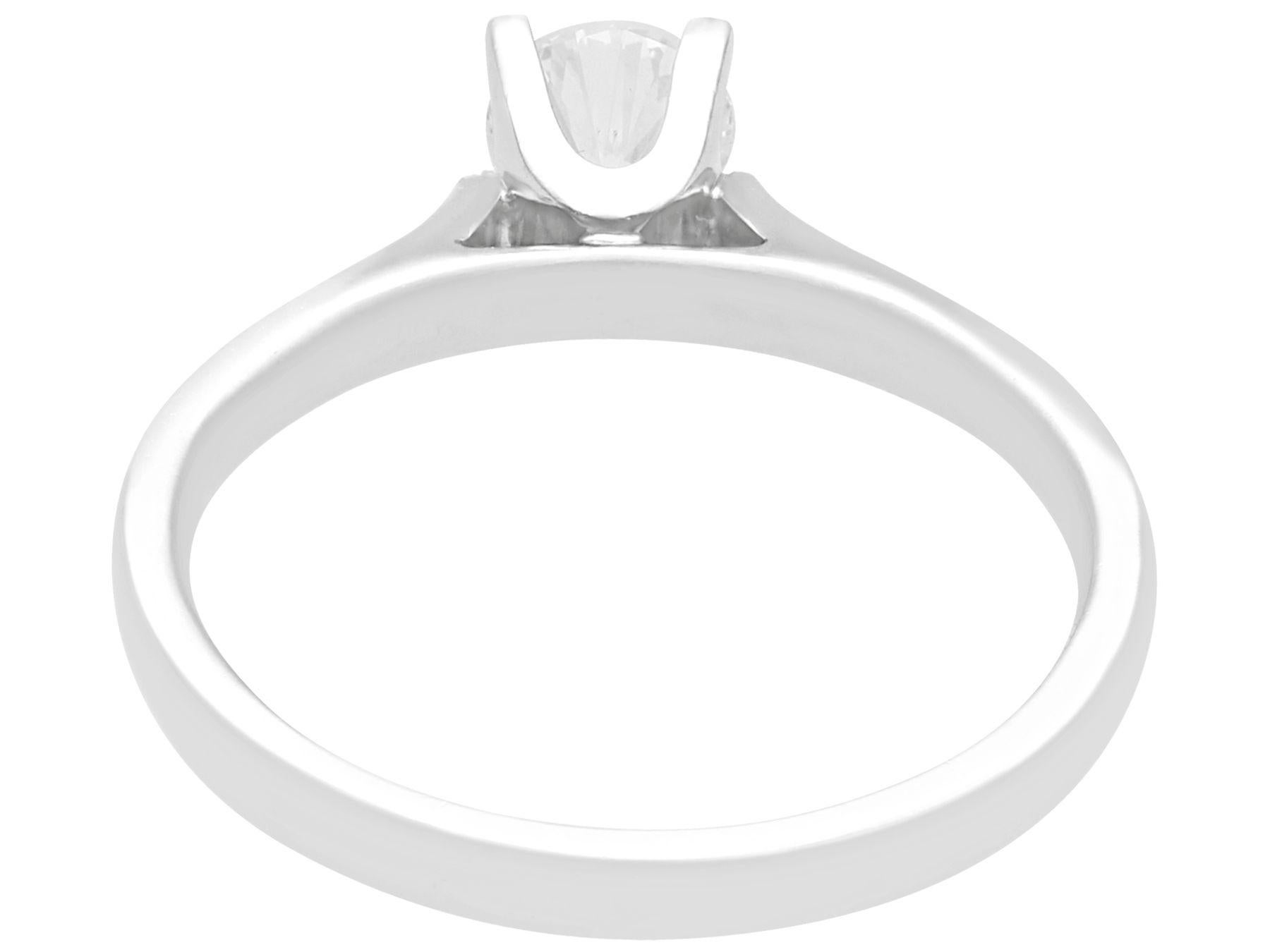 2000s Diamond and Platinum Solitaire Engagement Ring For Sale 1