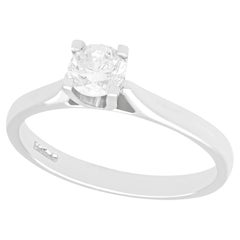 2000s Diamond and Platinum Solitaire Engagement Ring