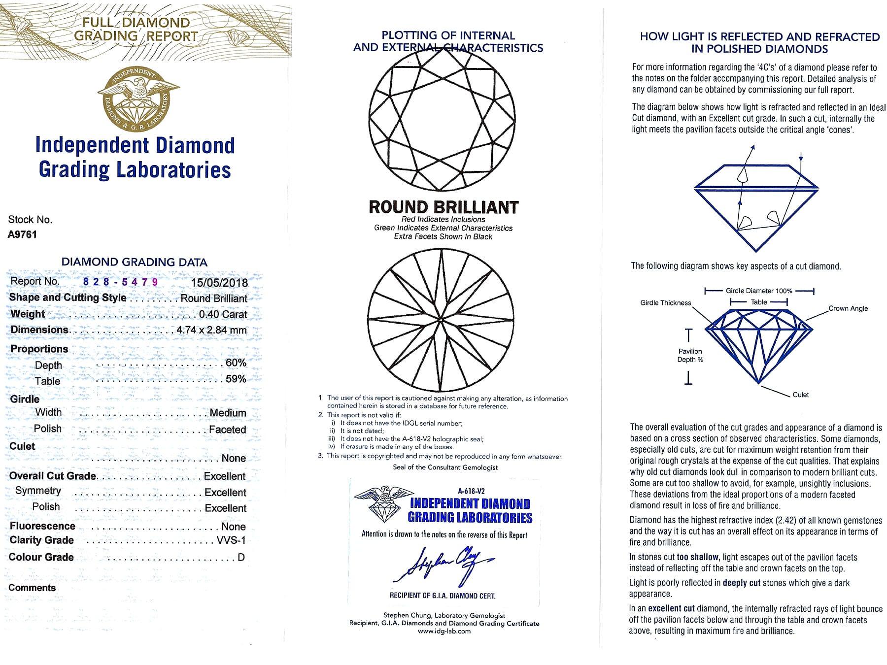 Diamond and Platinum Solitaire Engagement Ring For Sale 3