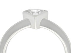 Platinum 0.31ct Trillion Cut Diamond Solitaire Ring, UK Size M 1/2