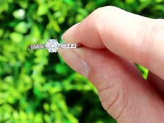 Contemporary 0.23ct Diamond Platinum Solitaire Ring, Circa 1960, UK O